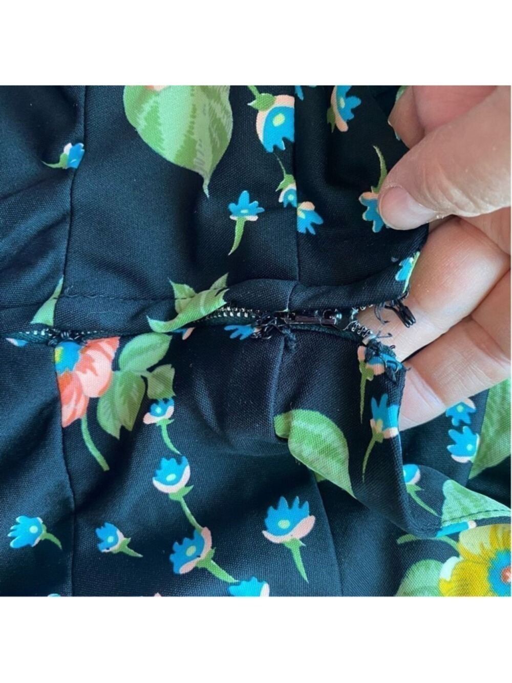 Vintage Designer Lillie Rubin Floral Halter Midi Dress Women’s XS-S Retro - Picture 13 of 14